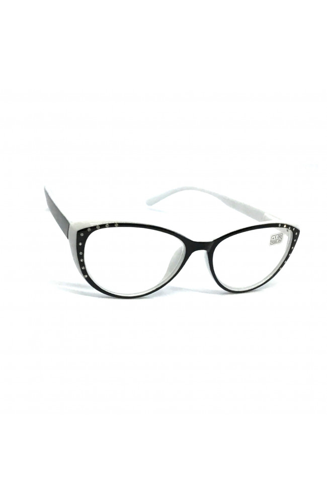 Женские очки 202 с белой линзой в черно-белоой или бежевой оправе: Цена, Характеристики, Фото