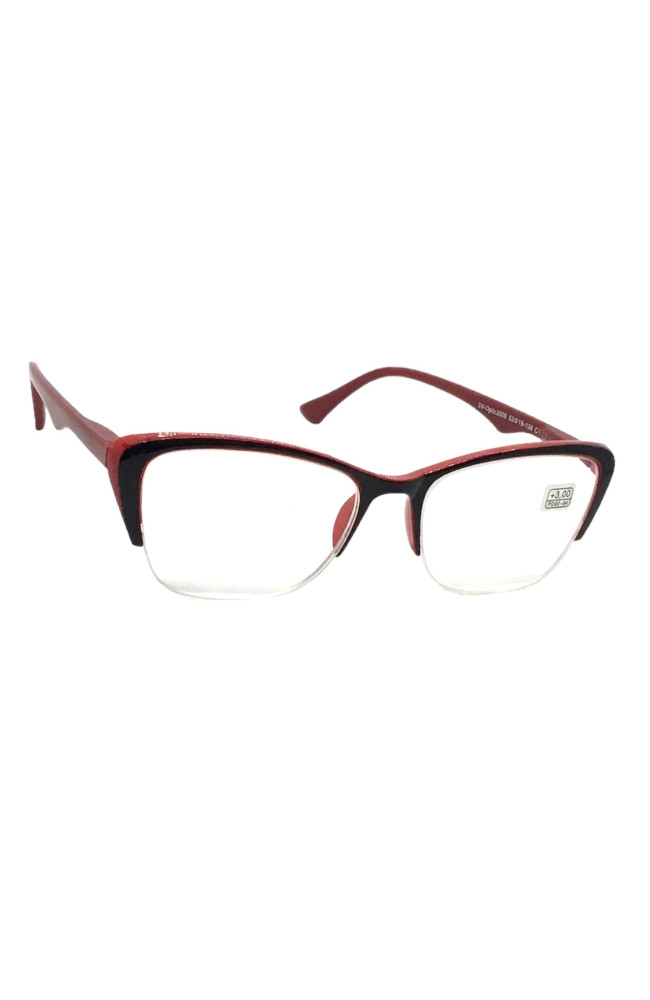 Женские очки  3008 с-1 с белой линзой в красной оправе: Цена, Характеристики, Фото