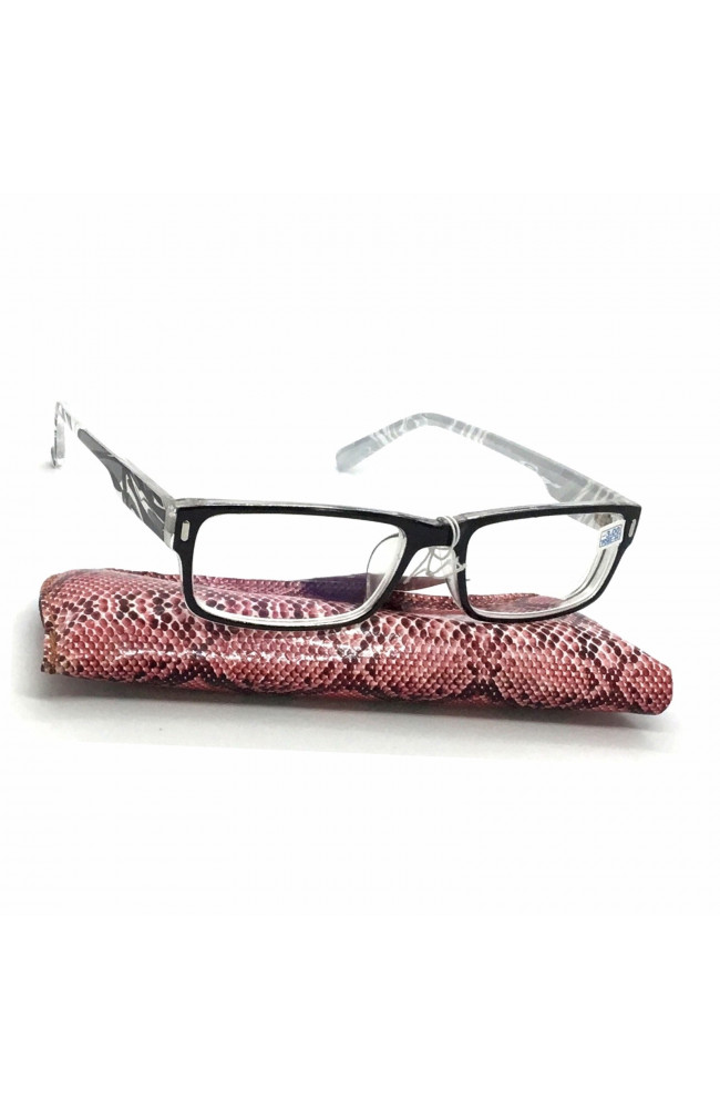 Универсальные очки с белой линзой  в футляре 319-2 черно-белая оправа: Цена, Характеристики, Фото