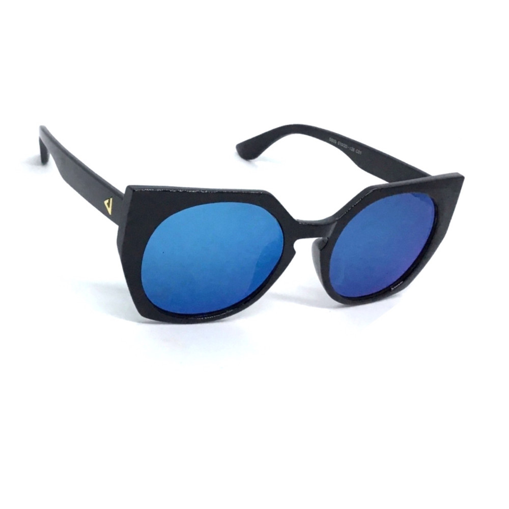 Женские солнцезащитные очки S 809 с-1 с синей линзой