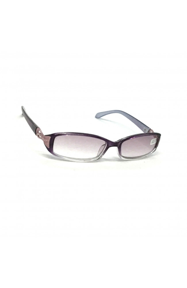 Женские очки 846 с тонированной линзой в сиреневой и темно-бордовой оправе Женские очки 846 с тонированной линзой в сиреневой и темно-бордовой оправе